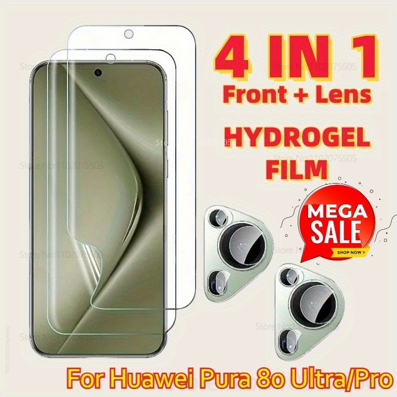 Photography Kit Huawei Pura 80 Ultra - [4-in-1]2 ชิ้น HD Anti-Scratch Hydrogel ฟิล์มป้องกันหน้าจอสําหรับ