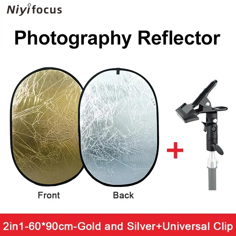 Pop Up Flash Diffuser - แผ่นสะท้อนแสงแบบพกพา 2in1 ขนาด 30 ซม. 60