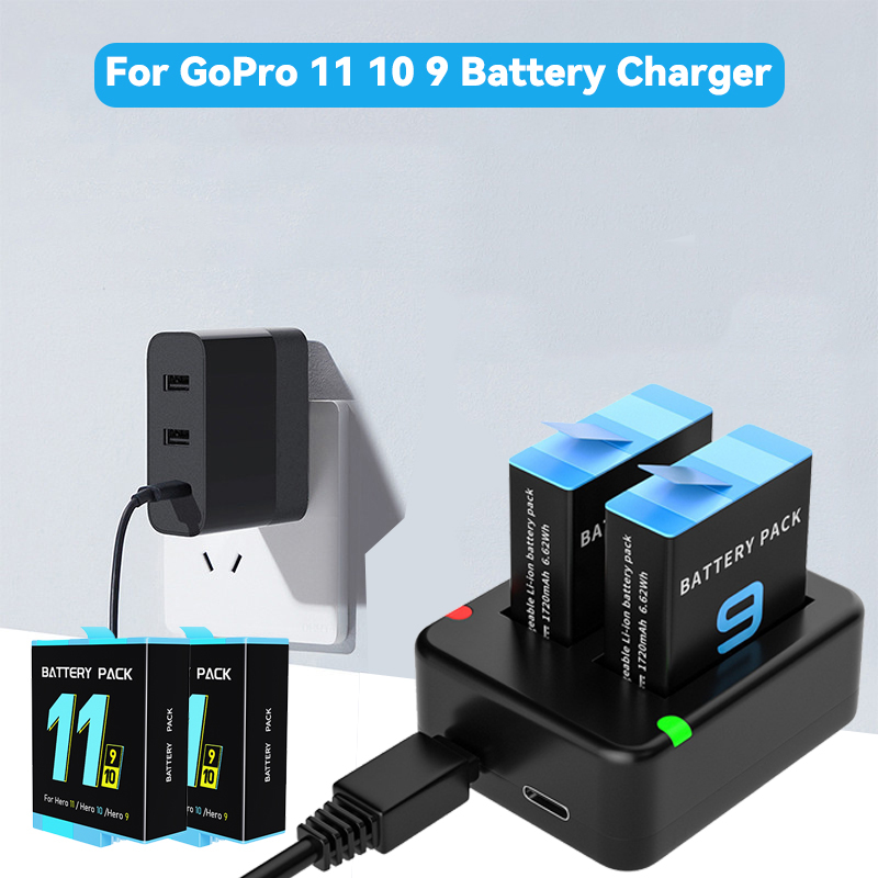 Gopro Action Camera Hero 11 Black - พอร์ตคู่ที่ชาร์จแบตเตอรี่คู่ GoPro Go Pro HERO 12