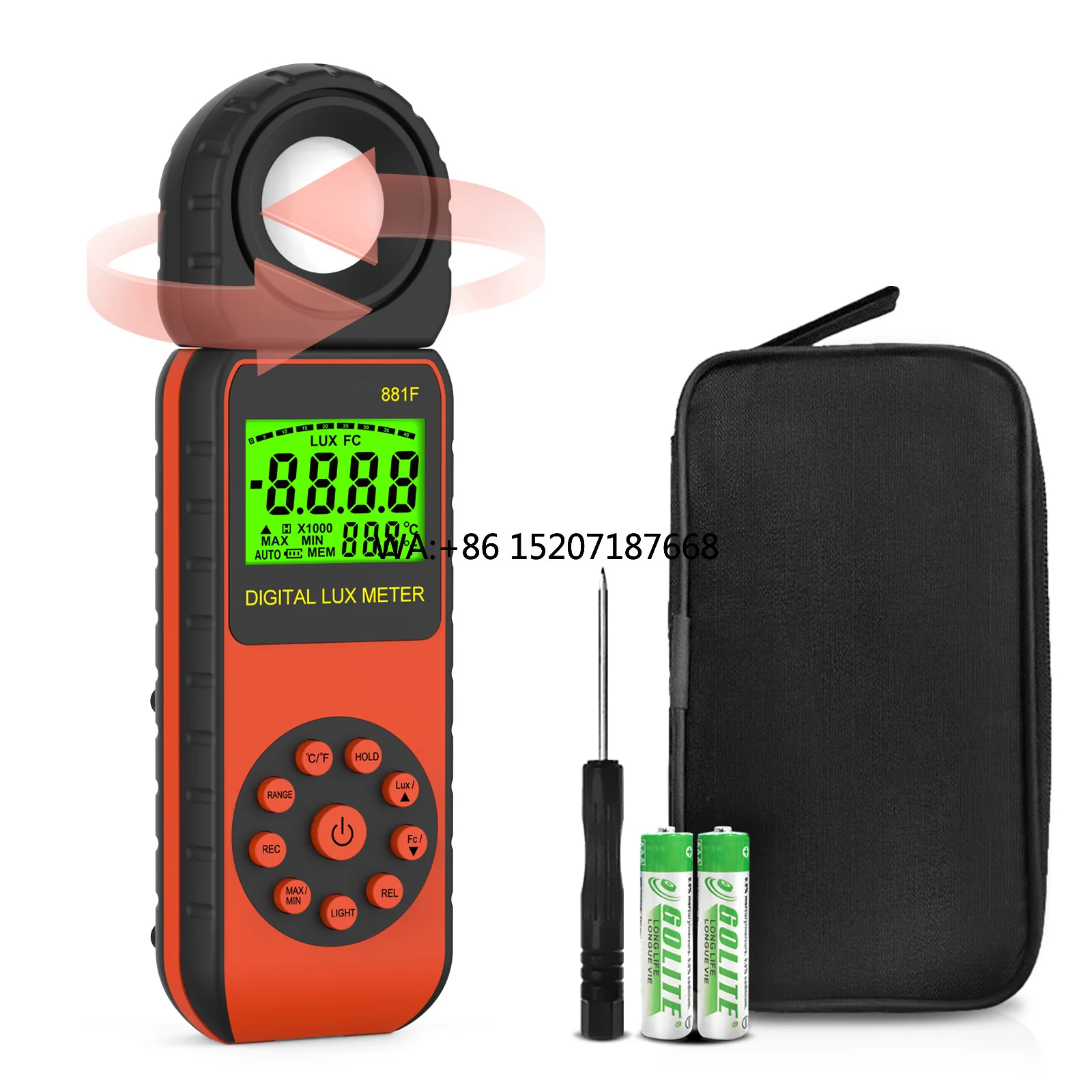 Photography Hp - HP-881F เครื่องวัดแสงส่องสว่างแบบดิจิตอล ช่วง Lux Meter สูงถึง