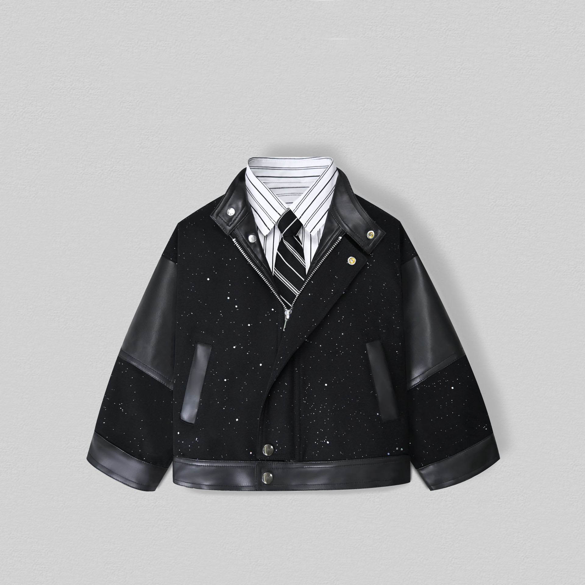 เสื้อแจ็คเก็ตหนัง PU สำหรับเด็ - Photography Of The Year บทวิจารณ์และราคา
