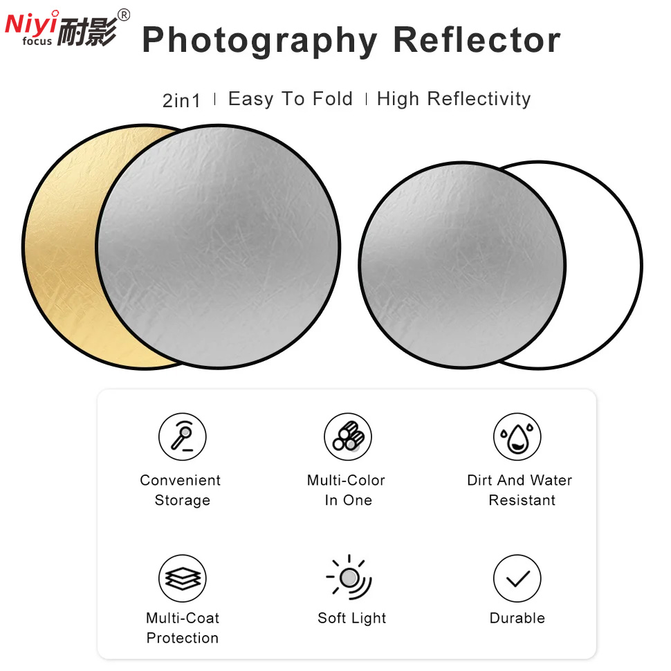 แผ่นสะท้อนแสงแบบพกพา 2in1 ขนาด - Pop Up Flash Diffuser บทวิจารณ์และราคา