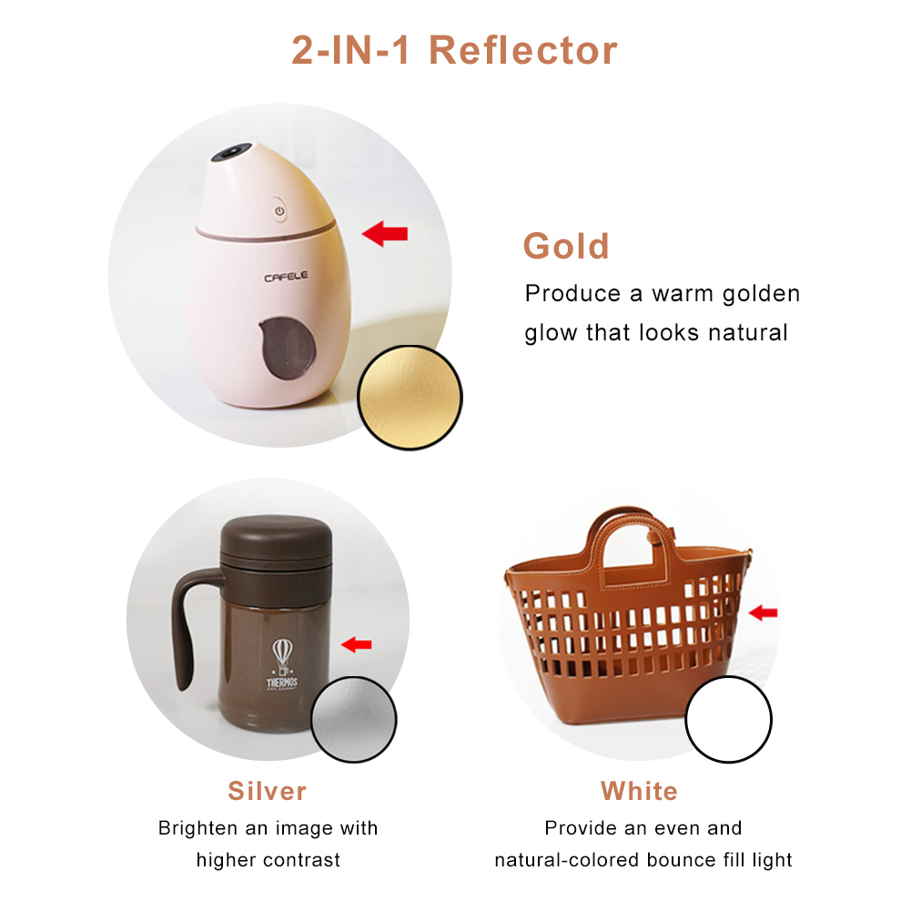 แผ่นสะท้อนแสงแบบพกพา 2in1 ขนาด - Pop Up Flash Diffuser บทวิจารณ์และราคา