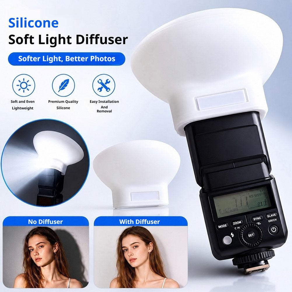 ฝาครอบซิลิโคนแบบนุ่มสำหรับแฟลช - Pop Up Flash Diffuser บทวิจารณ์และราคา