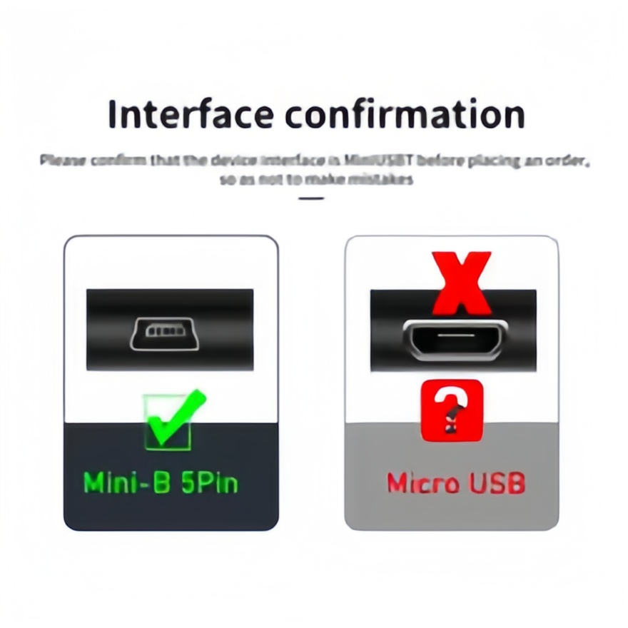 USB C แบบสั้นไปยังสายมินิ USB- - Photograph Mp3 บทวิจารณ์และราคา