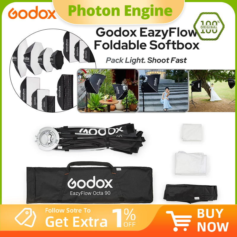 ซอฟต์บ็อกซ์พับได้ Godox EazyFl - Pop Up Flash Diffuser บทวิจารณ์และราคา